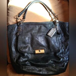 Authentic Coach Kristin Pinnacle Limited Graphite Shimmer Tote